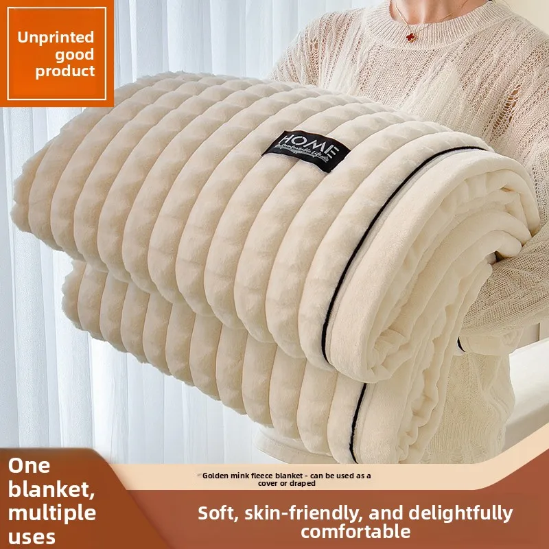 

Modern mat Thiened Coral Fce Blanket Milk Velvet oulder Wrap Single Person Sofa Cover Blanket Warmth for Autumn...