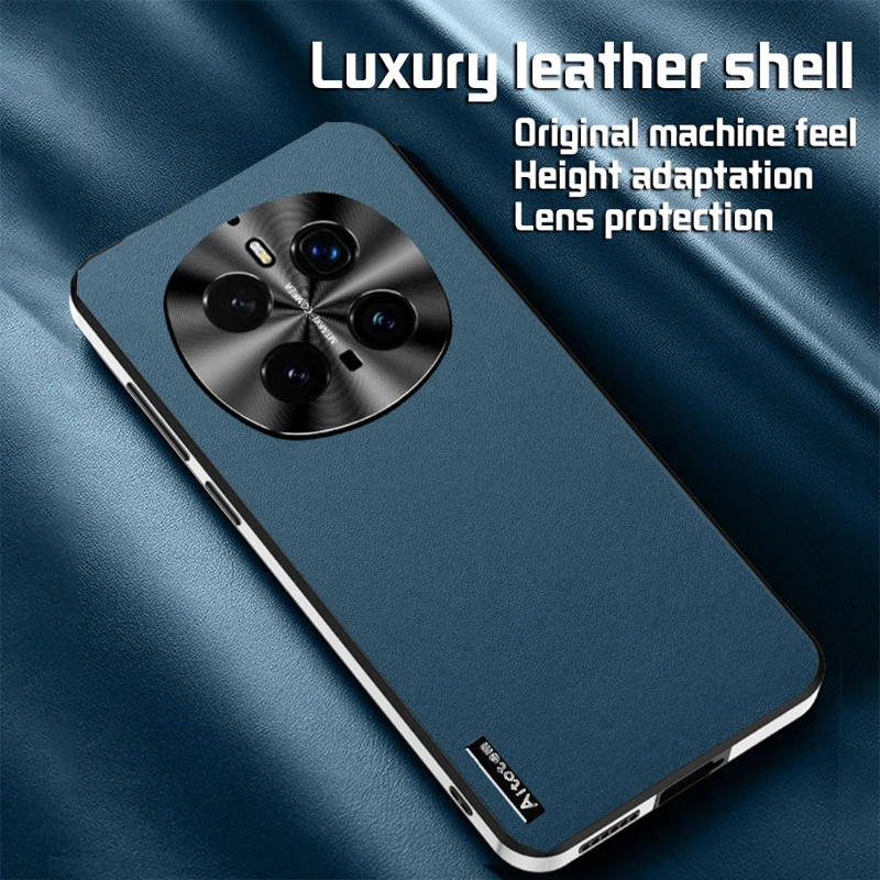 

Роскошные чехлы из искусственной кожи для Honor Magic7 4 5 6 Pro, противоударный противоударный чехол для телефона с металлическими линзами, мягкий бампер, противоударная задняя крышка