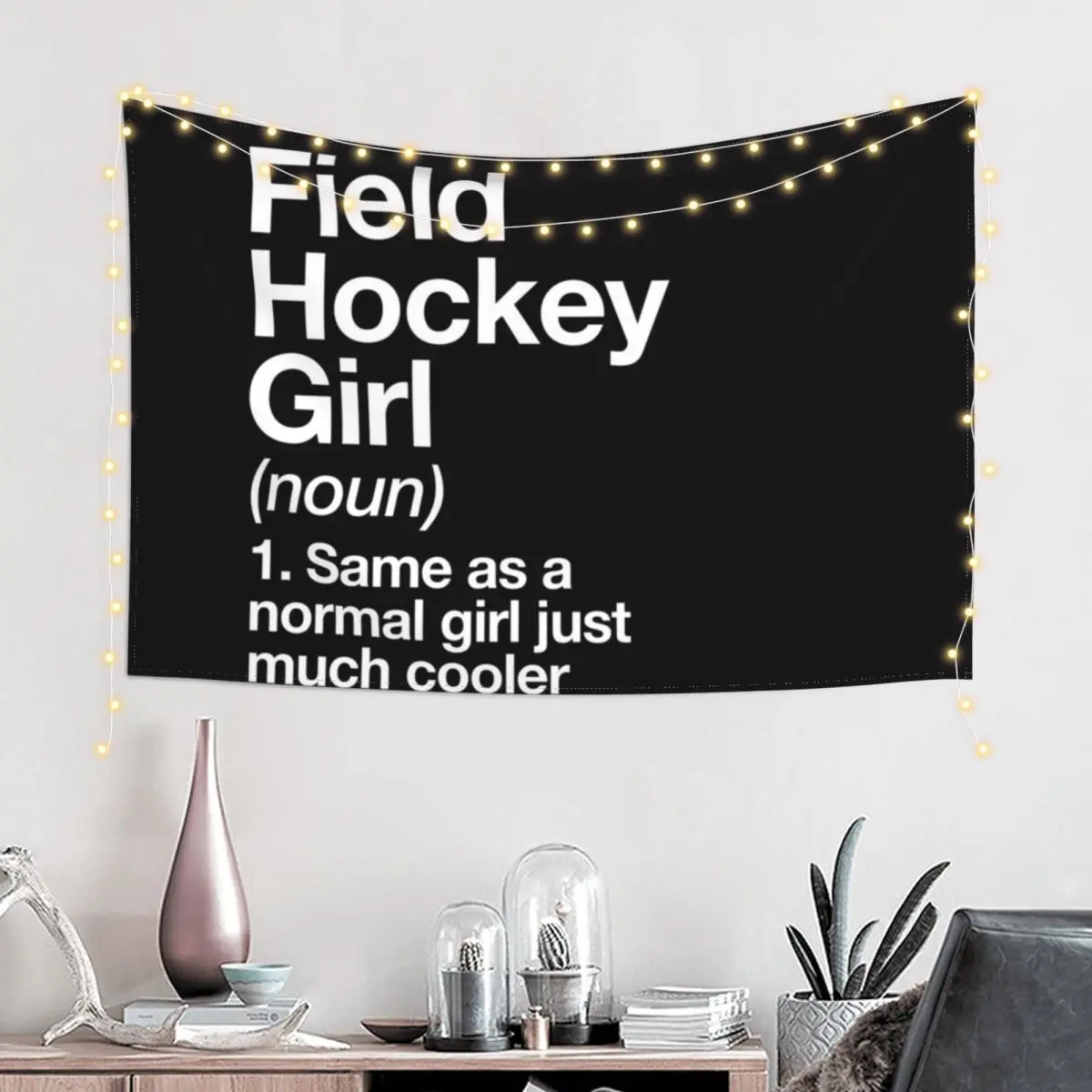 Field Hockey Girl Definition Funny & Sassy Sports Design Tapestry Decorative Wall Decorations For Your Bedroom Tapestry