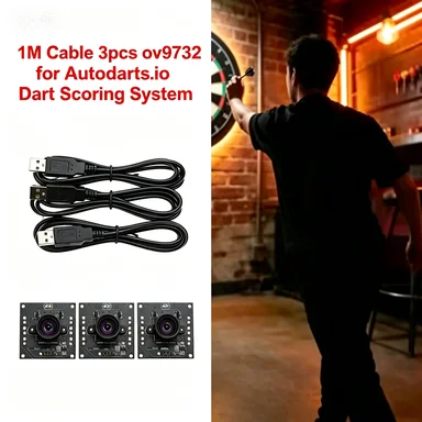 3-Pack OV9732 USB Camera 100° 1080p 1280x720 No Distortion 30FPS for Autodarts.io Dart Scoring System Raspberry Pi Mac Linux