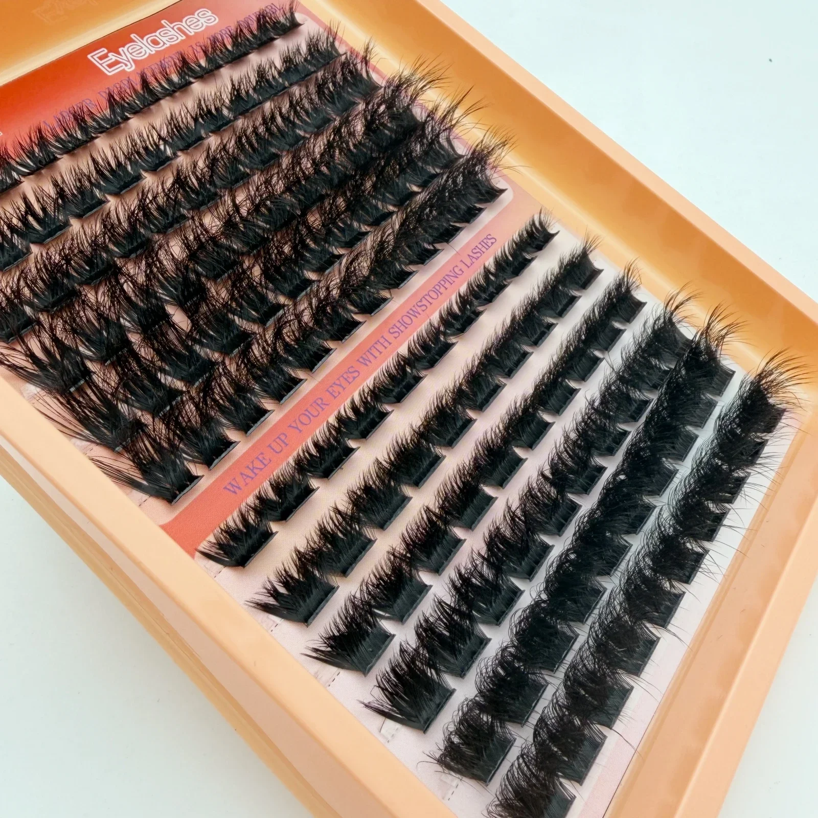 DIY Wimpernverlängerungen für den Heimgebrauch, 8D Fluffy D Curl Wispy Cluster Wimpern, gemischte Längen, wiederverwendbare falsche Wimpern – Detail 2