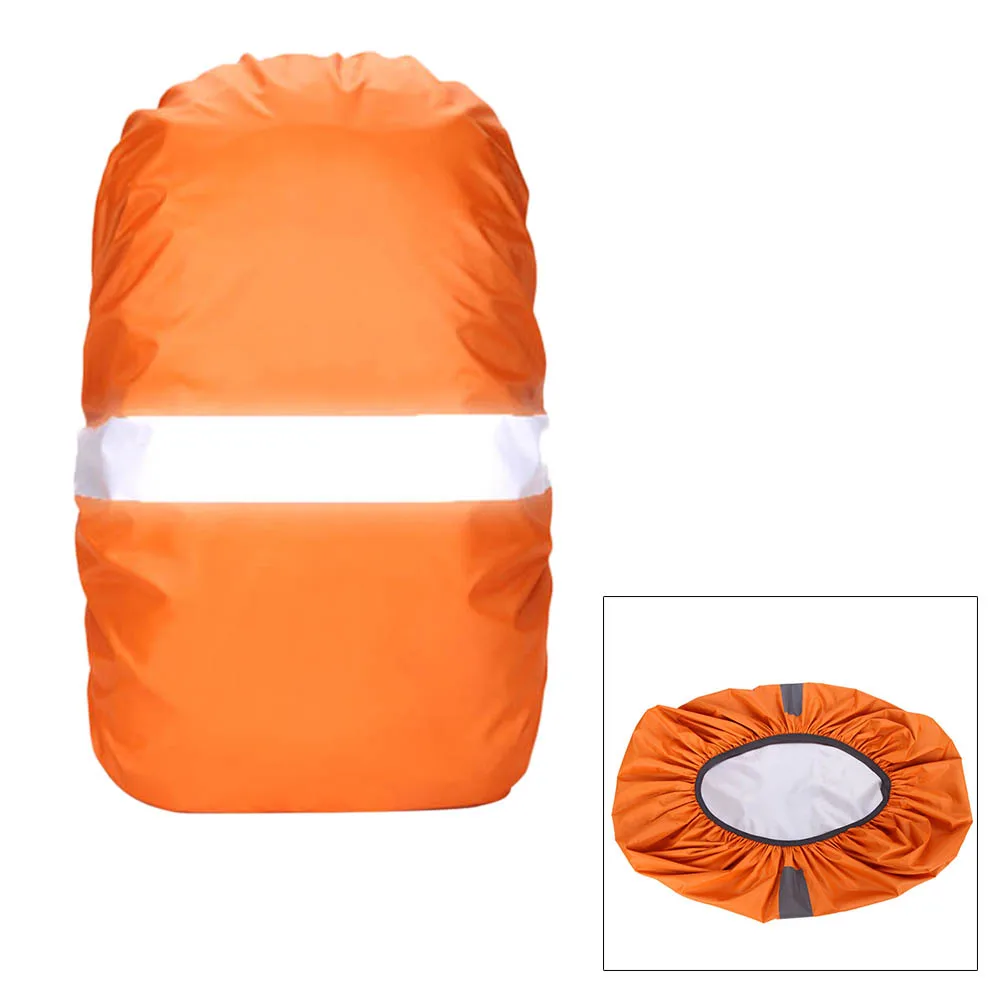 

Backpack Rain Cover Waterproof Bag Covers with Reflective Stripe for Hiking Camping Climbing Cycling Size S (Orange)