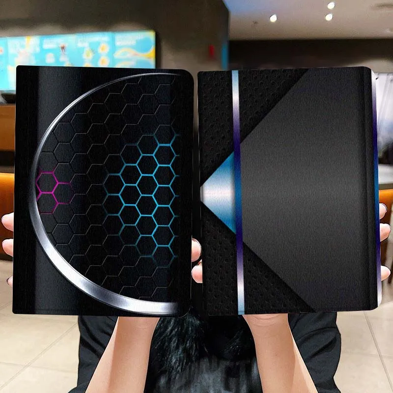 

Cool Black Geometric Pattern For Honor Pad 8 V8 9 GT MagicPad 13 3 2 Tab MatePad Pro Air 12 X 12.6 Foldable Tablet Case Gift