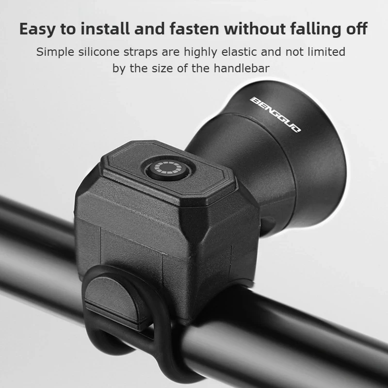 Fahrradklingel für Mountainbikes, Mini USB-Aufladung/Batterie, Wasserdichte Elektronische Fahrradglocke, Fahrradzubehör – Detail 4