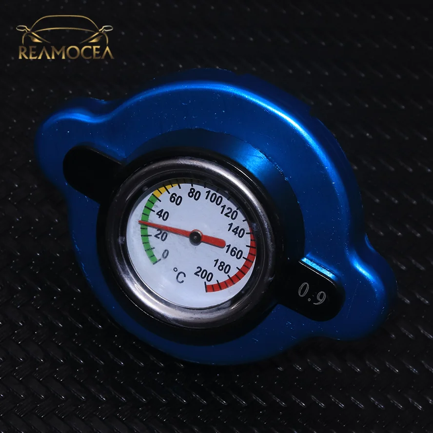 Reamocea Racing 0.9 BAR Water Tank Thermost Radiator Cap COVER With Water Temp Gauge For Excavator Truck Accessories