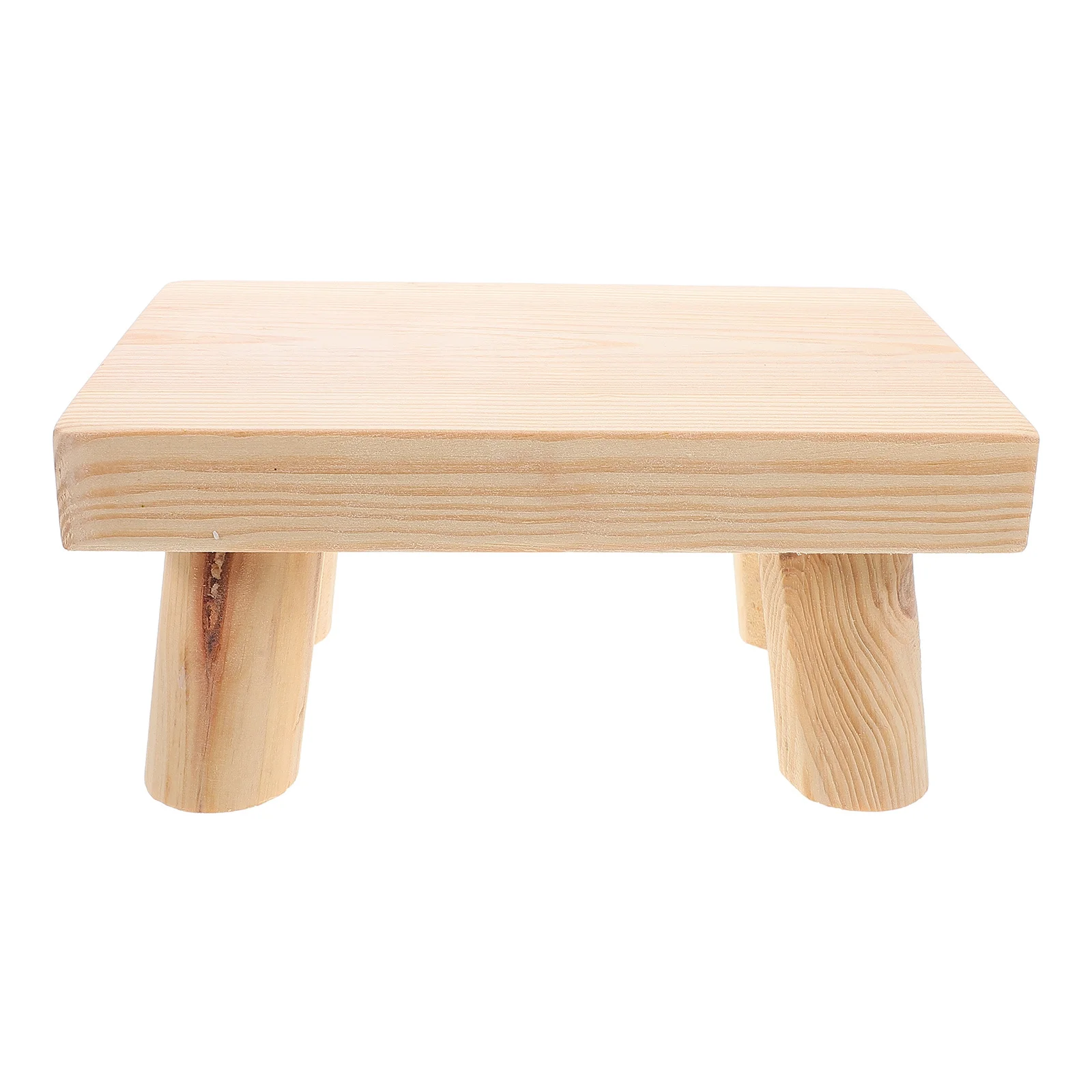 Banqueta de madeira maciça portátil para banheiro cozinha uso não-tóxico bordas arredondadas sapato de apoio para os pés de madeira