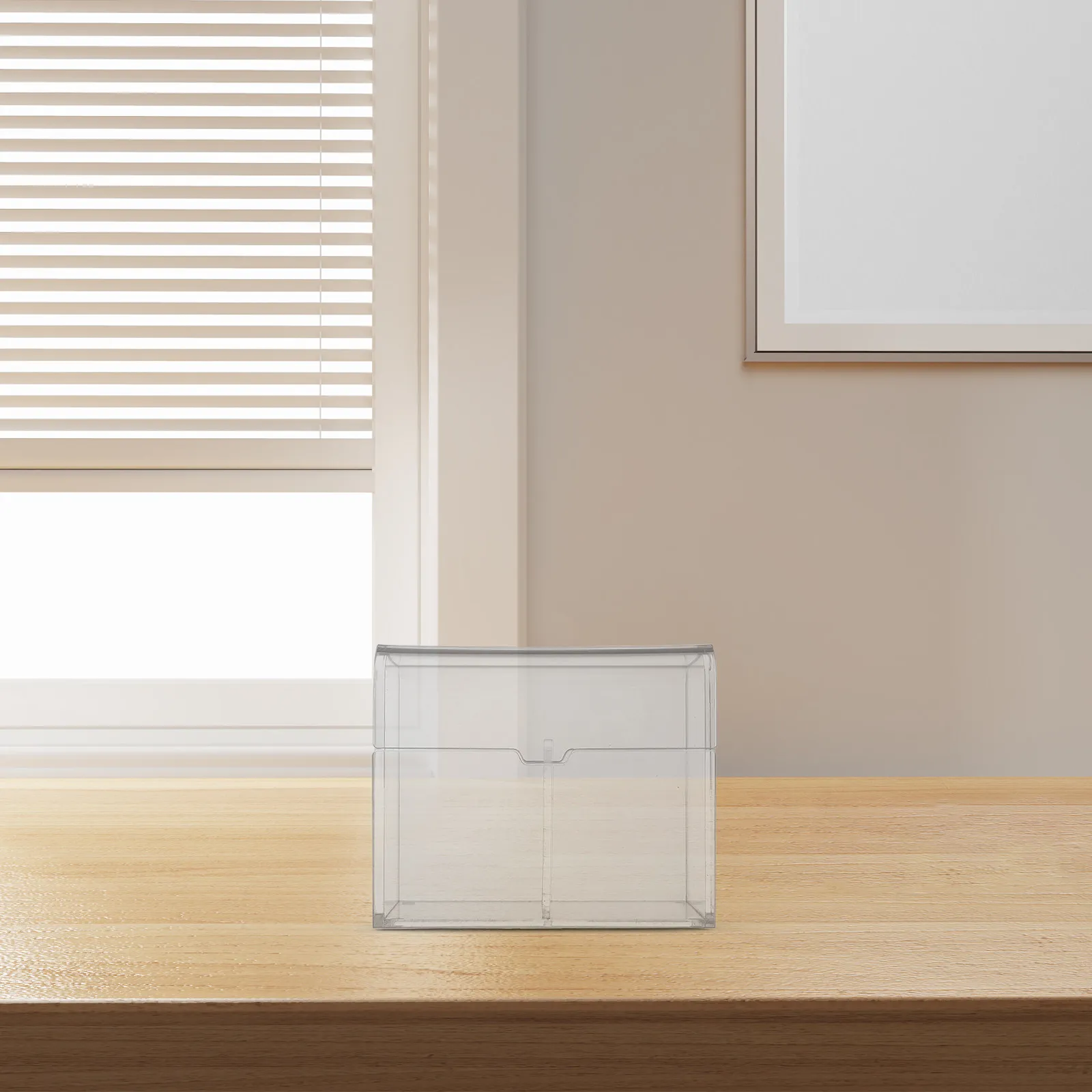Acrylic Clear Card Organizer Box Large Capacity for Story Cards Playing Cards Learning Flashcards Storage Trading Card Box