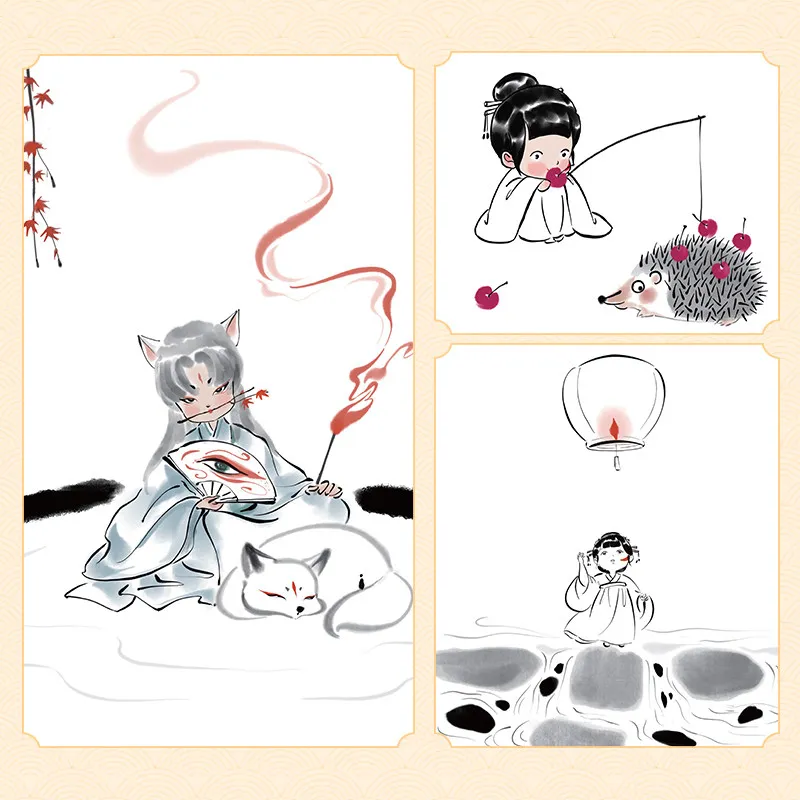 Ink Painting Player Cute Traditional Chinese Freehand Painting Tutorial Book Simple Drawing Guide ForBeginner Chinese Art Lovers
