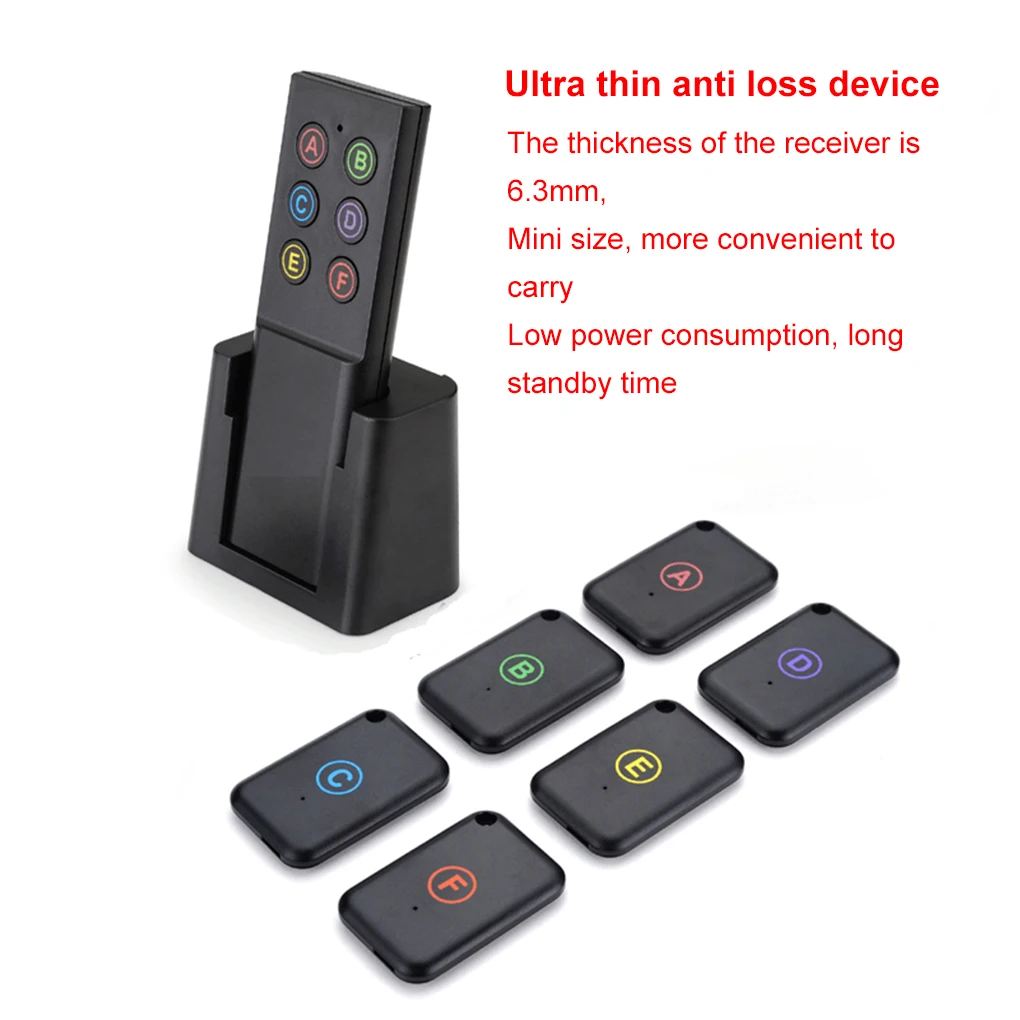 6pieces Key Finders With Wireless Connectivity Stay Connected To Keys Large Button Makes