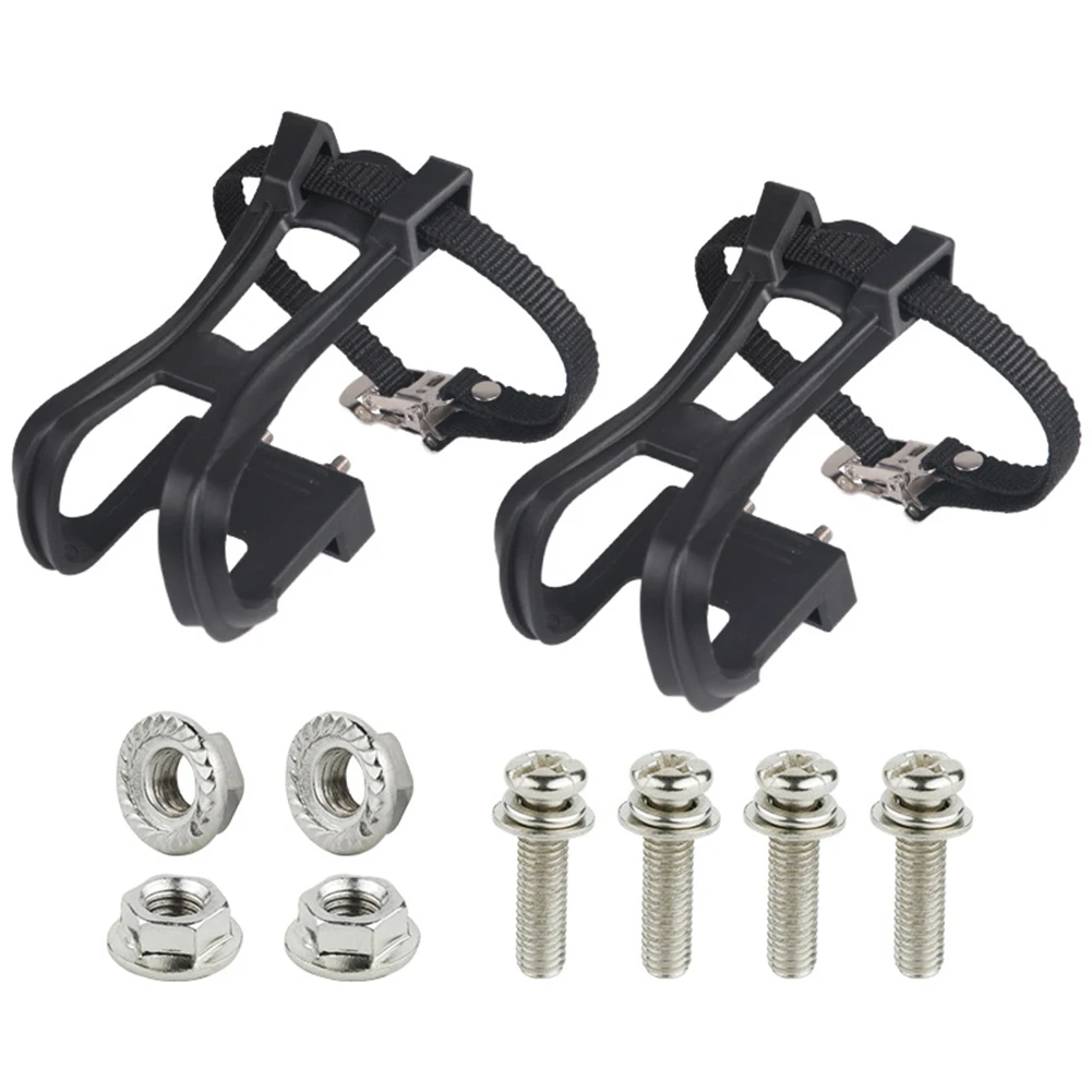 Exercise Bike Bicycle Toe Clips Cycling Exercise 130*76*60mm Better Force Exertion Pedals Corrosion-Resistant Structure