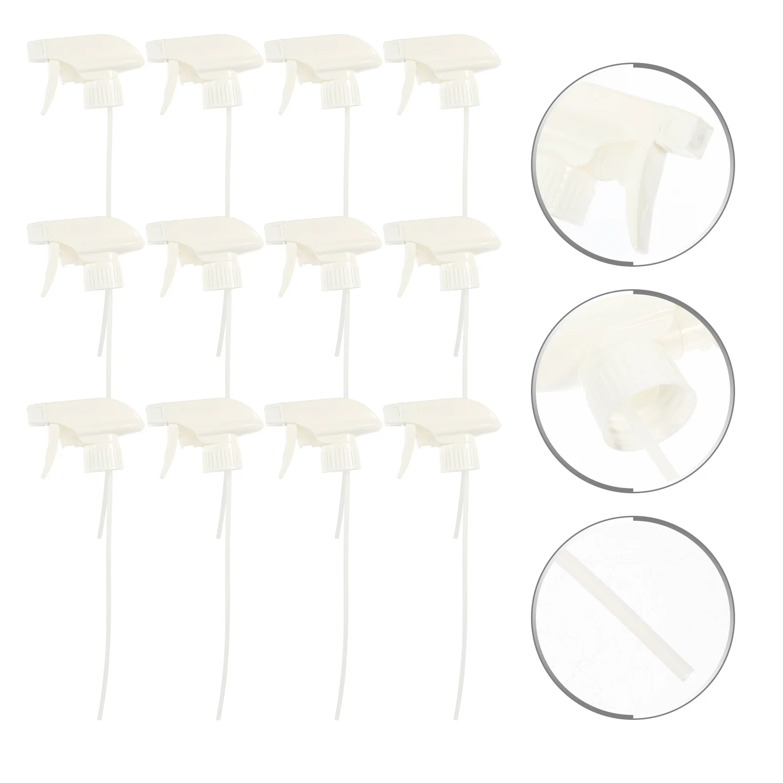 

12Pcs Plastic Bottle Nozzles Ergonomic Design Uniform Mist for Cleaning Products Perfumes Reusable Spray Bottle Nozzle