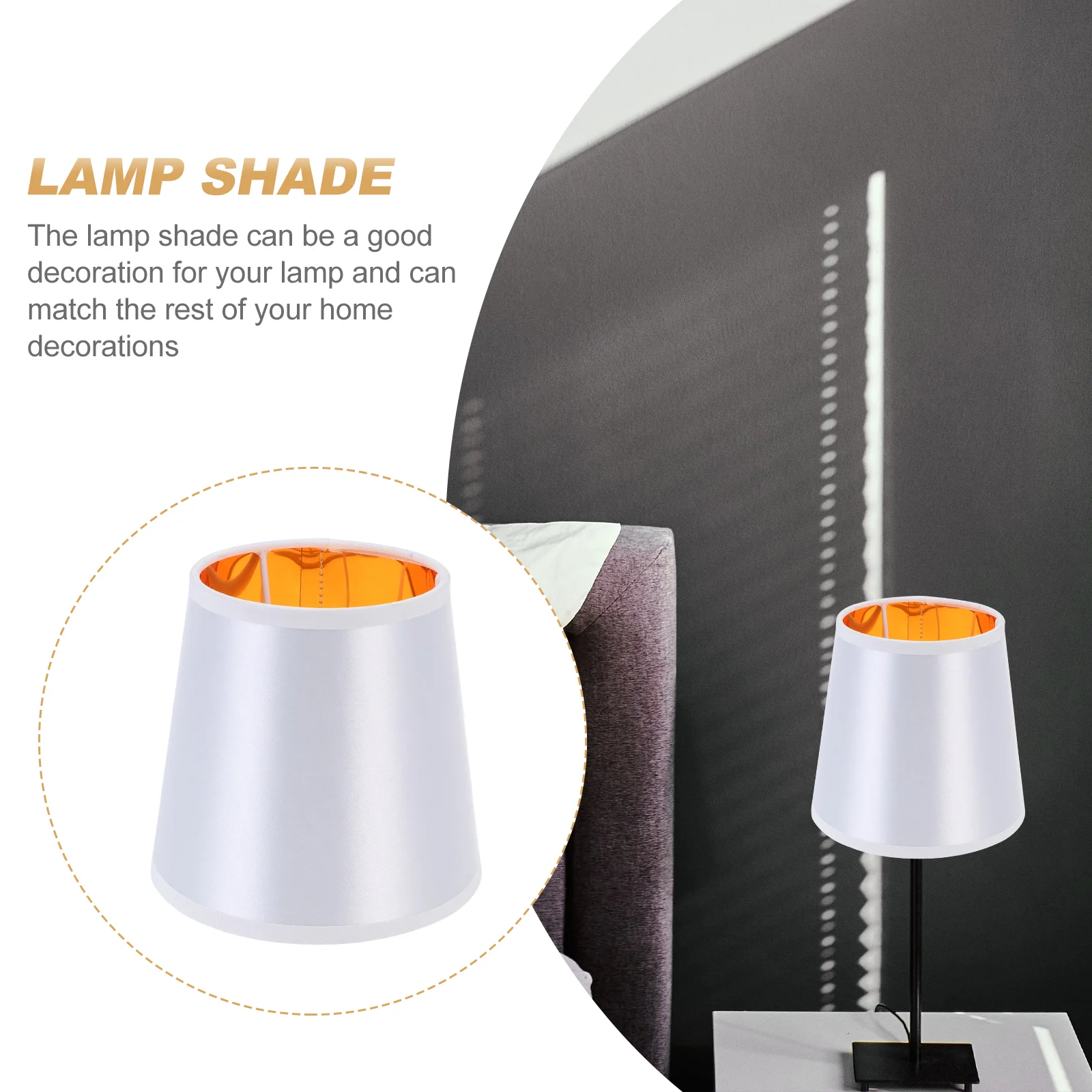 

Platinum Lampshade E14 Cloth Beige Modern Light Cover Durable Home Hotel Decoration Wide Application Living Room Dining Room