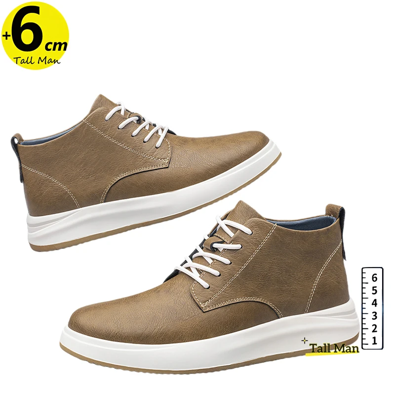 

Chunky Boots Men Elevator Booster Shoes Lift Height Increase Insoles 6cm Man