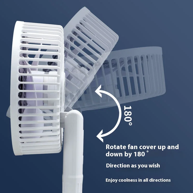 USB Clip Fan Clip-on Adjustable Angle Handheld Fan, Rechargeable Small Fan, Portable Mini Bench Fan with 3 Speed Wind Settings-