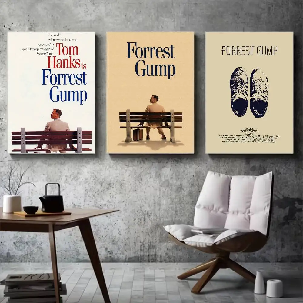 Pôster do filme Forrest Gump para decoração moderna em escritórios domésticos, quartos, salas de estar, cozinhas e banheiros.