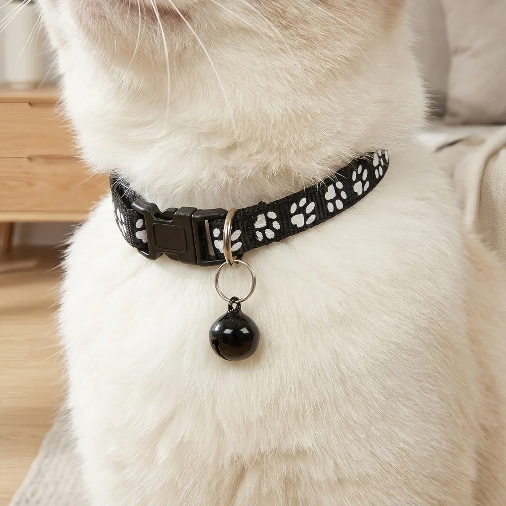 Collar Ajustable para Perros Pequeños y Medianos con Campana, Correa Cómoda para el Cuello del Mascota, Accesorio para Paseos al Aire Libre