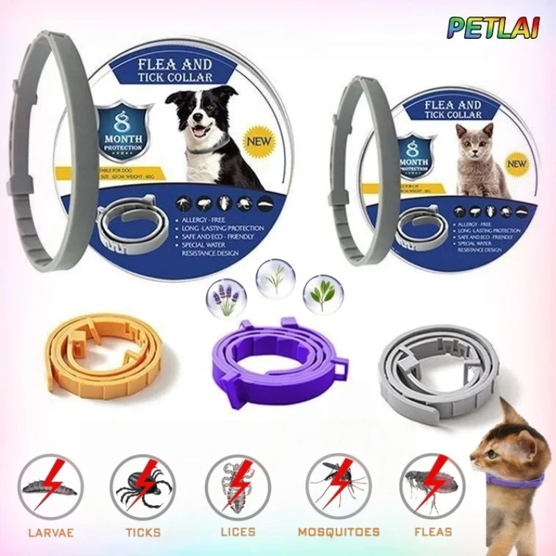 

Cat Dog deworming collar Calming collar Natural plant Mosquito insect repellent Wildlife protection collar Adjustable in size
