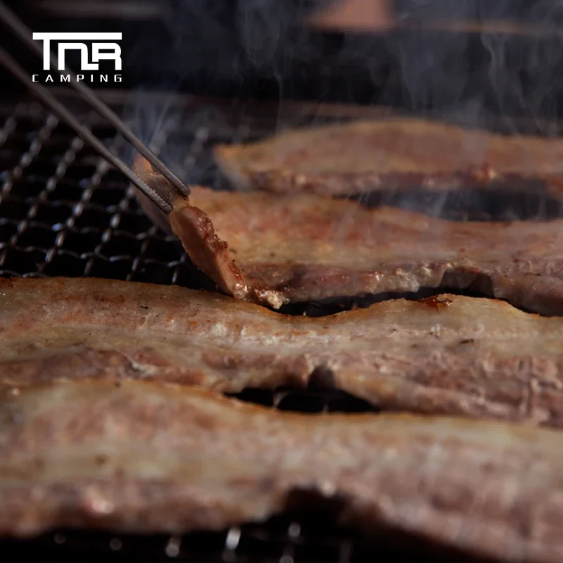 Grelha sem fumaça para churrasco a carvão para acampamento ao ar livre