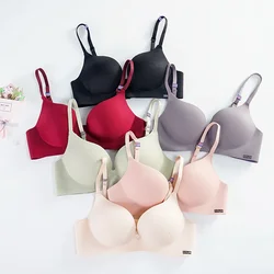 Sexy Bra One Piece Backless Bra Women Underwear Sexy Traceless Gathering Underwear Ice Silk and Steel Ring Free Full Fit Bra