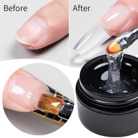 AWStorG 15ml fibra auto-leve extensión Gel de uñas gelatina transparente UV Gel duro extensión de Gel uñas dedo francés Nail Art manicura