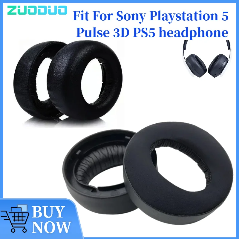 

ZUODUO Replacement Ear Pads Cushions for Sony Playstation 5 Pulse 3D PS5 Headphone Softer Protein Leather Earpads