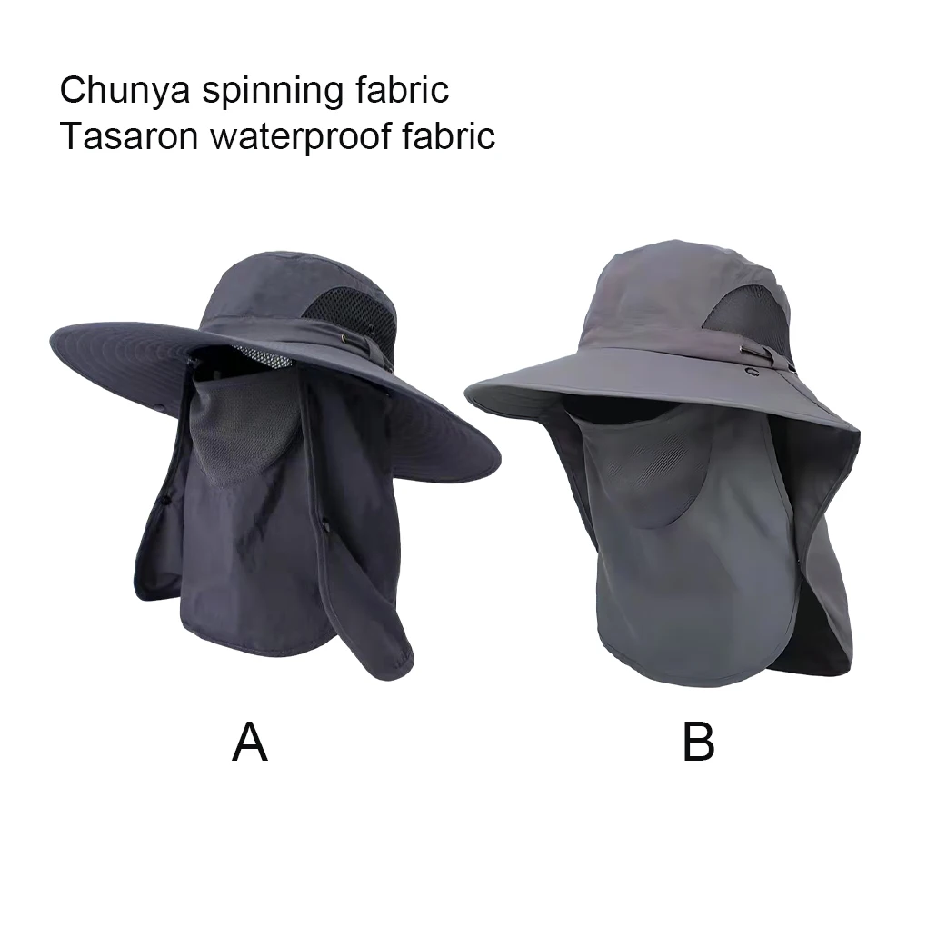 Sun Hat Solid Color Unisex Fast Drying Breathable Adult Sunproof Riding Biking Fishing Cap Headgear Dark Type 1