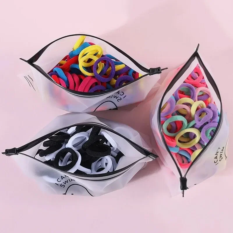 

300PCS Girls Colorful Elastic Hair Bands Nylon Rubber Bands Children Ponytail Holder Hair Ties Scrunchie Kids Hair Accessories