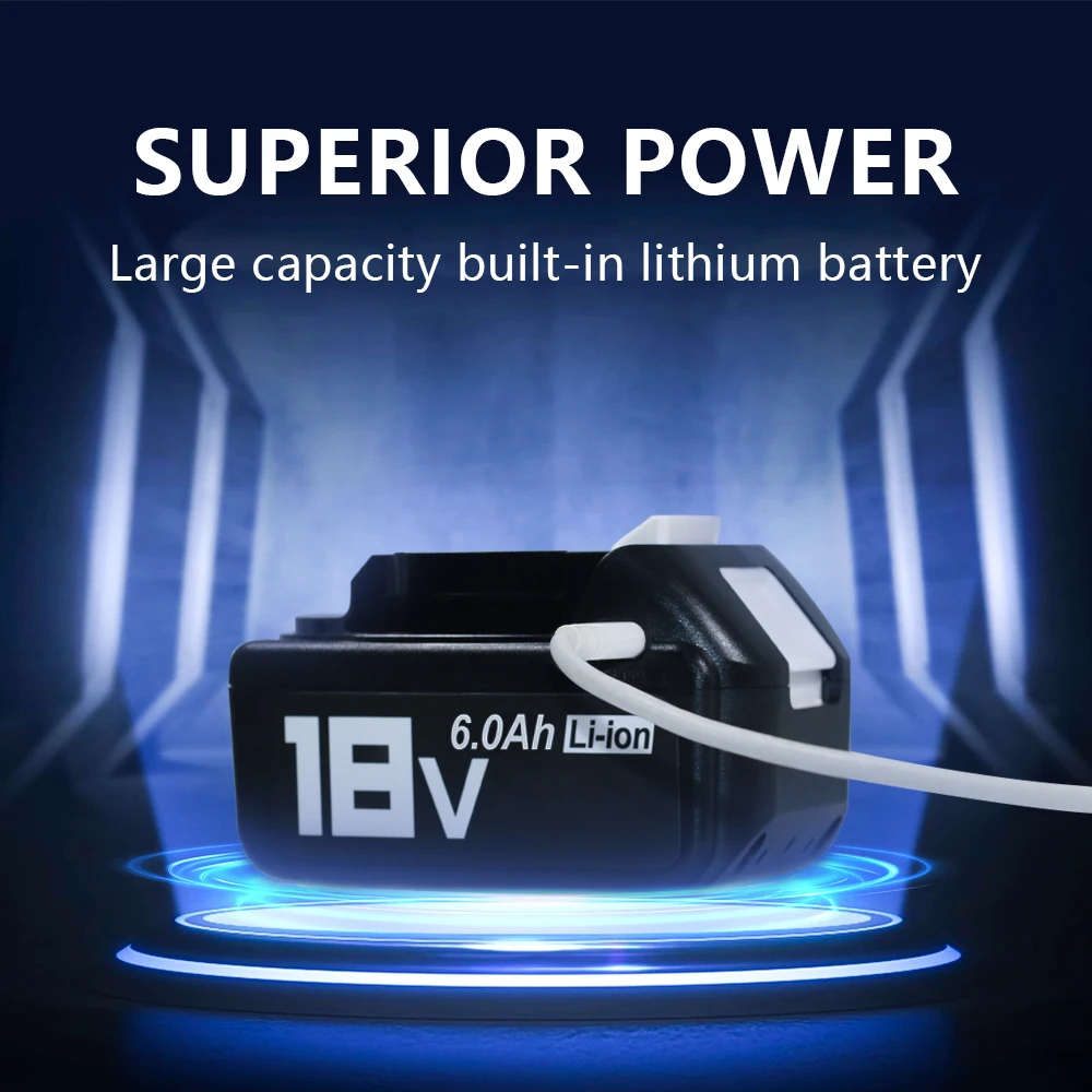 

For Makita 18V 3Ah-6Ah batteries Pack For Makita Power Tool Battery Replacement Accessories BL1860 BL1850 / Li-ion Rechargeable