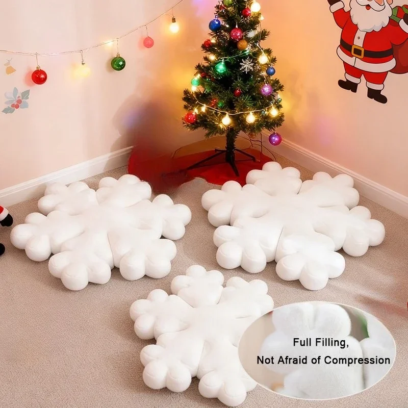 Snowflake Pillow-Soft Plush Cloud-Shaped Cushion  Cozy Winter Home Decor for Sofa & Bedroom,Pillows for Couch/Christmas Ornament