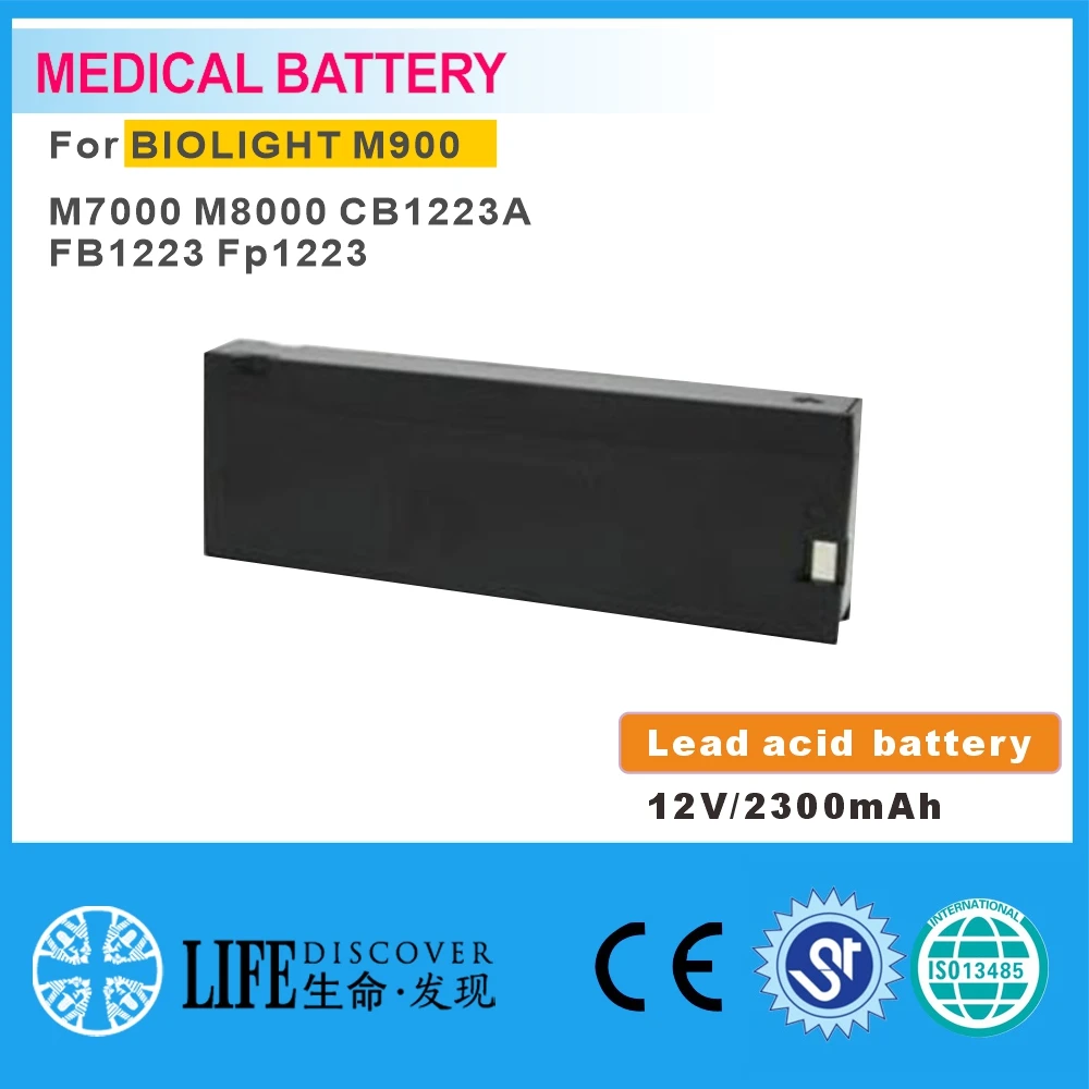 

Lead-acid battery 12V 2300mAh BIOLIGHT M900 M7000 M8000 CB1223A FB1223 FP1223C patient monitor