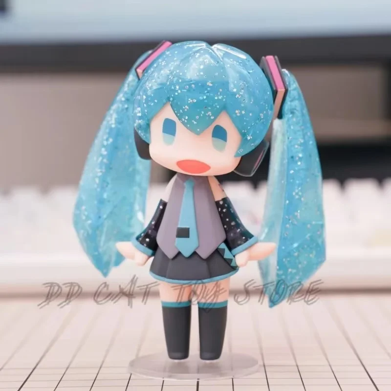 Genuine Gsc Hatsune Miku Action Hello Good Smile Figure Aurora Colorful/Transparent Pearlescent Ver Anime Manual Model Gift