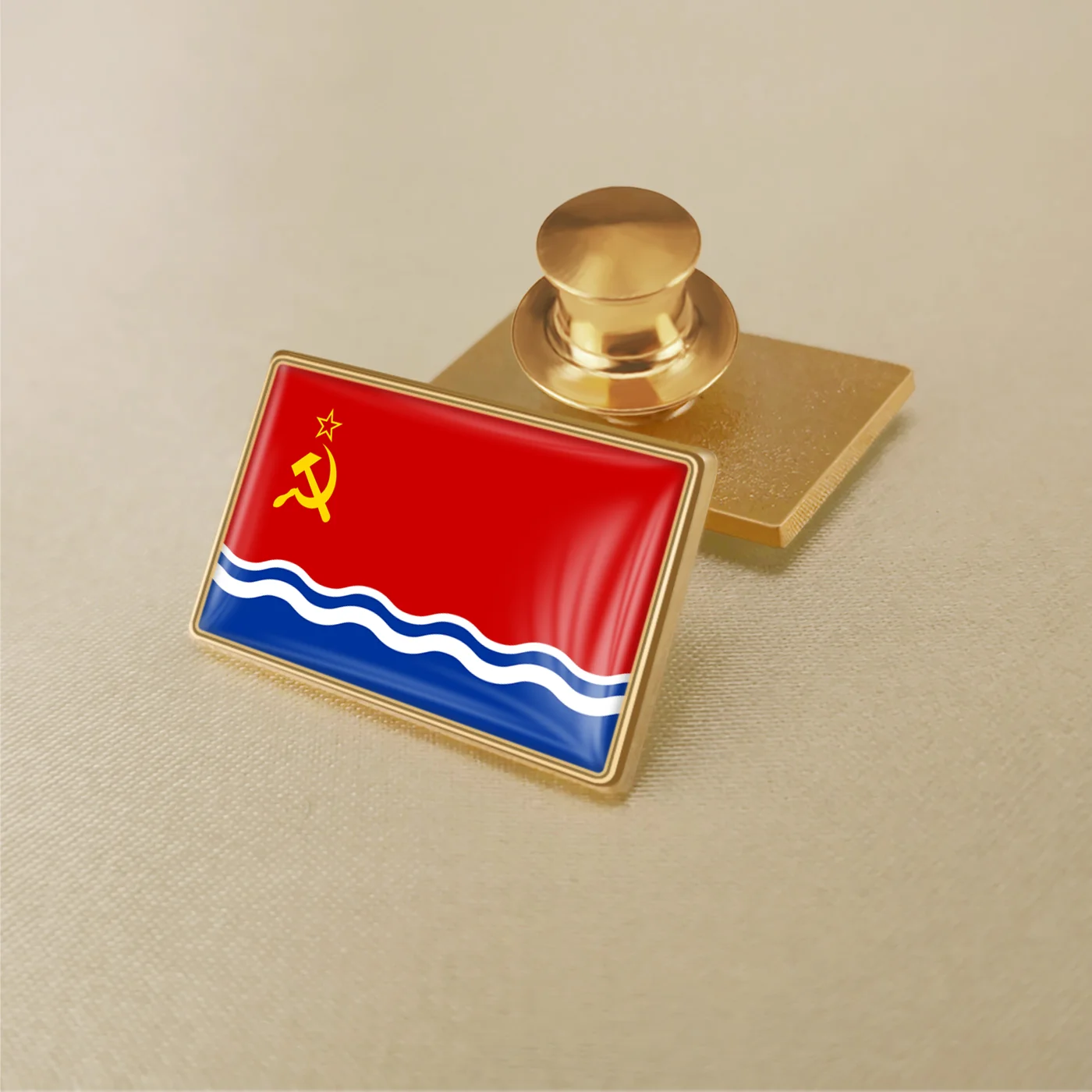 Latvian Soviet Socialist Republic Flag Lapel Pins Badges