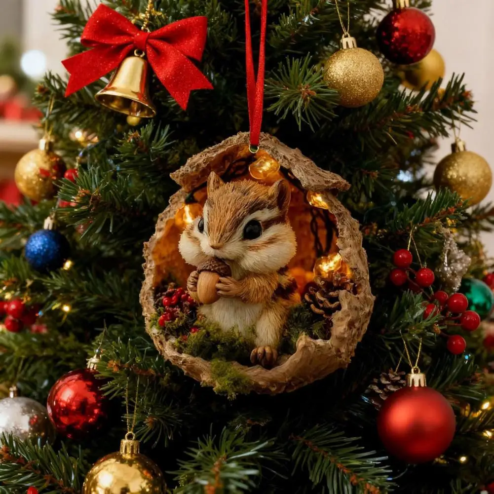 

Nature-inspired Ornaments Forest Ornaments Forest Christmas Ornaments Set Woodland Creature Acrylic Hanging for Nature