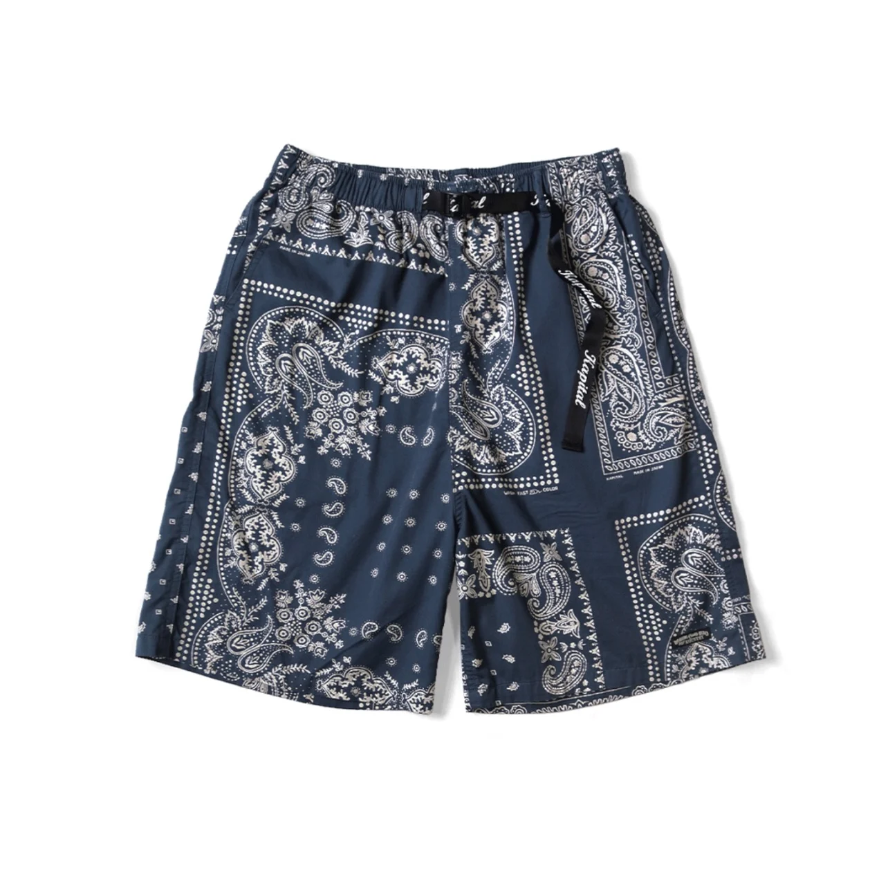 25SS KAPITAL Hirata and Hongri Casual Cashew Flower Print Adjustable Elastic Loose Shorts for Men