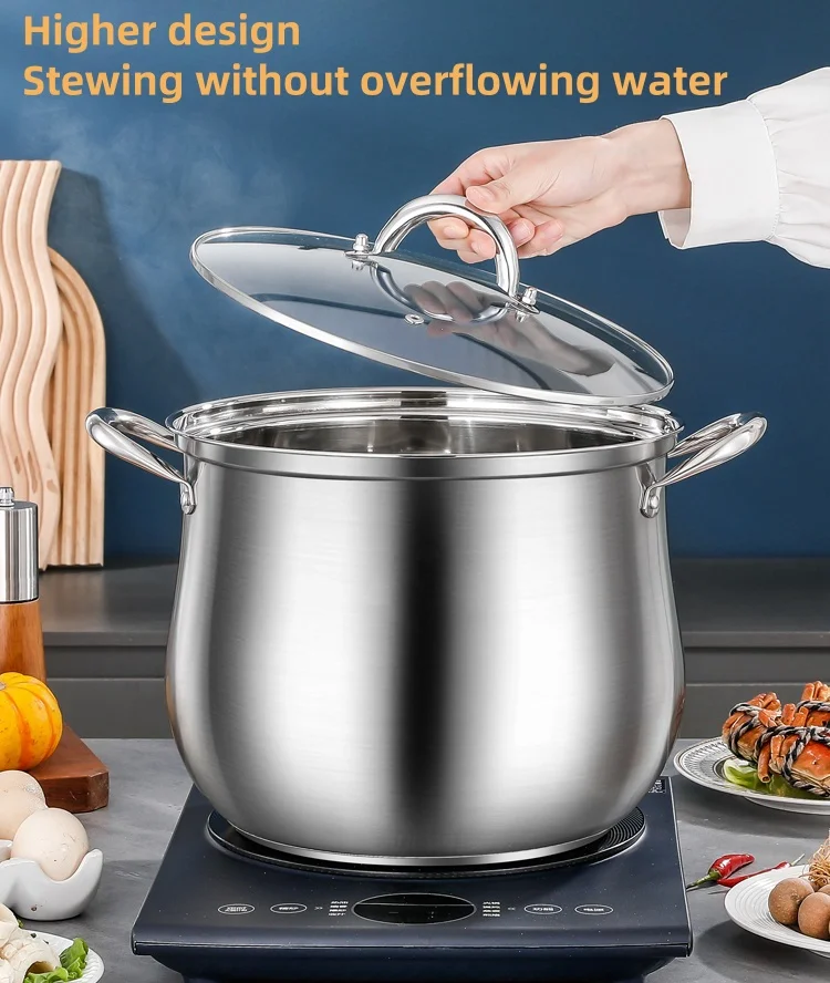 

1 шт. Очень большая суповая кастрюля из нержавеющей стали — идеально подходит для щедрых супов и раковин. Прочный, легко чистится, улучшенный дизайн.