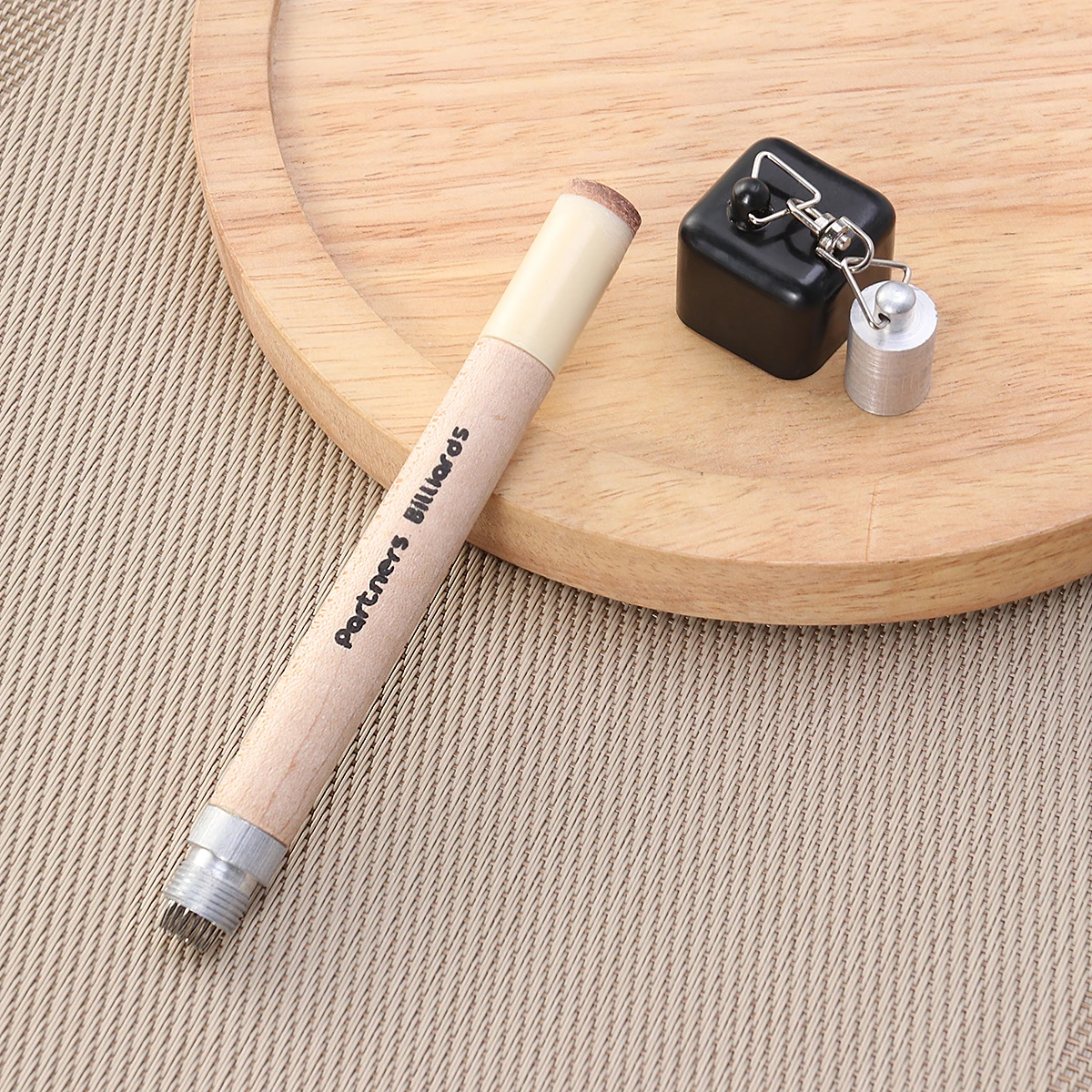 

2 in Billiard Cue Accessories Tip Tool Supplies for Pool Players Chalk Holder Clip Burnisher