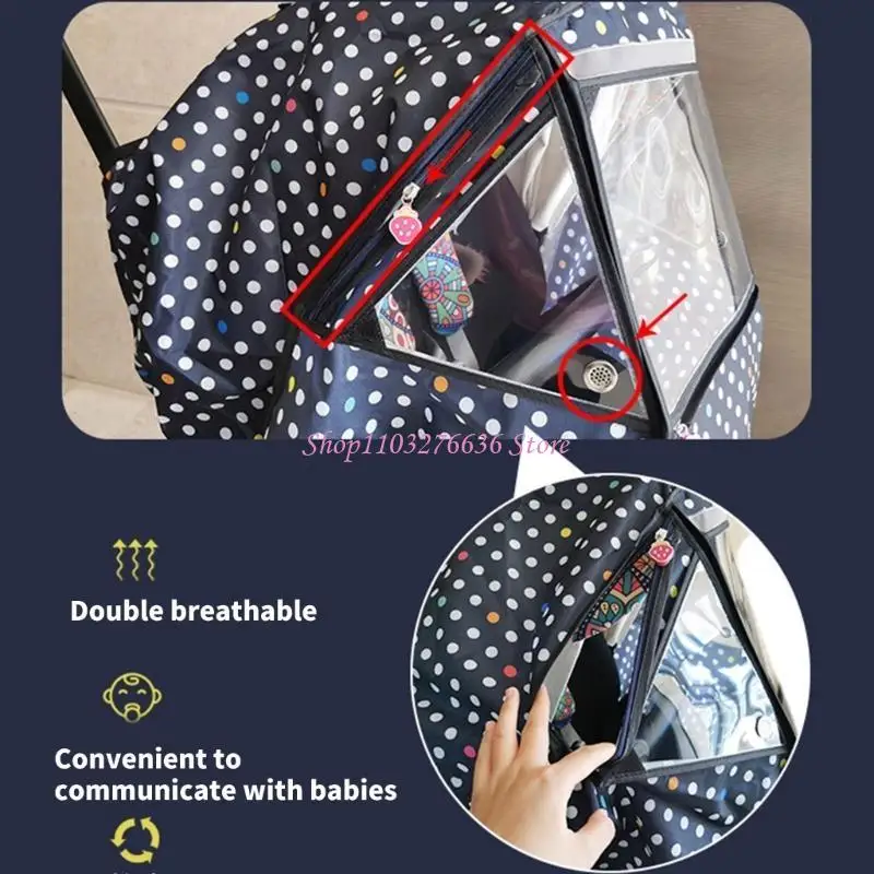 R6FD Rain Cover Breathable Baby Pushchair Cover Pram Accessories Portective Shield