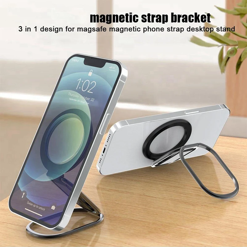 For Magsafe Phone Grip Magnetic Phone Holder Rotatable Phone Holder Mount For Iphone 12-15 Rotatable Phone Holder