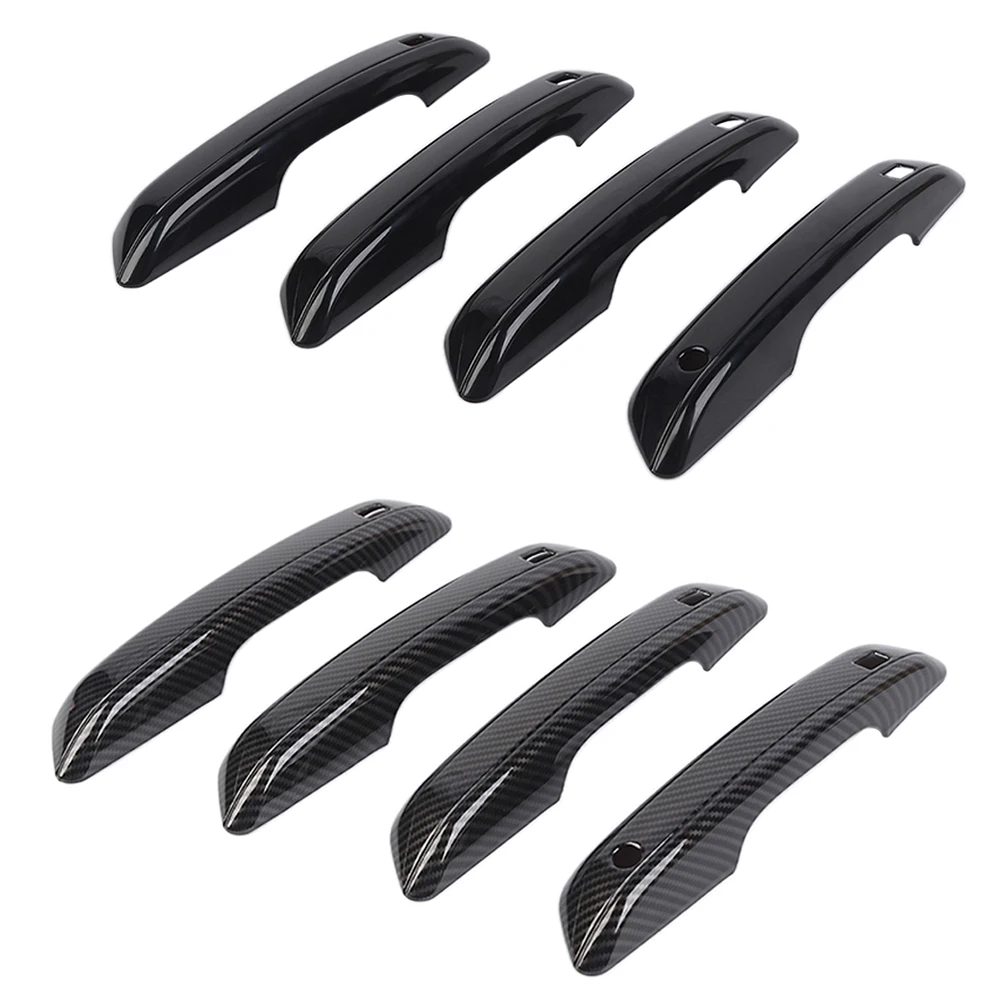 4-PACK Door Grab Handle Decorative Trim Cover for Jeep Grand Cherokee 2022 2023 Car Exterior Accessories 4-Doors Black ABS