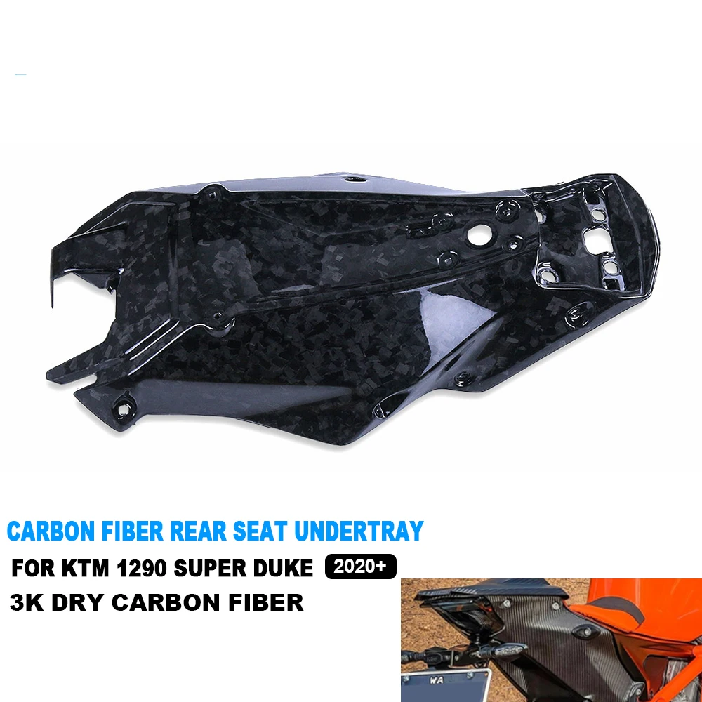 Motorcycle Tail Rear Seat Under Tray Trim Cowl in 100% Carbon Fiber for KTM 1290 Super Duke R 2020 2021 2022 2023 2024