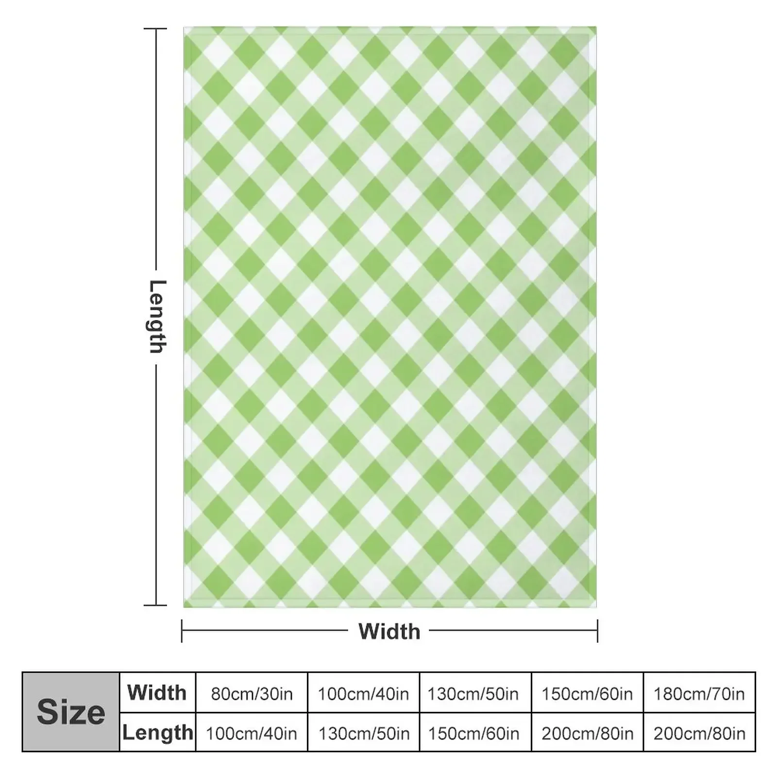 Green Gingham Check Throw Blanket Winter beds Heavy wednesday Blankets For Bed Blankets