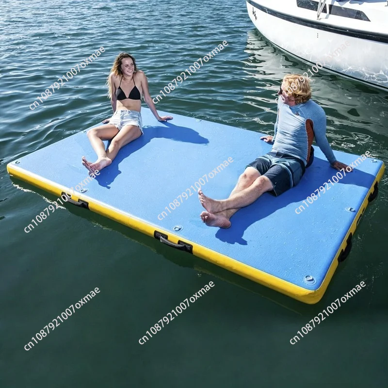 Water Fishing Floating Platform, Smooth Stretched Air Cushion, Yacht Docking, Inflatable Floating Platform, Water Magic Carpet