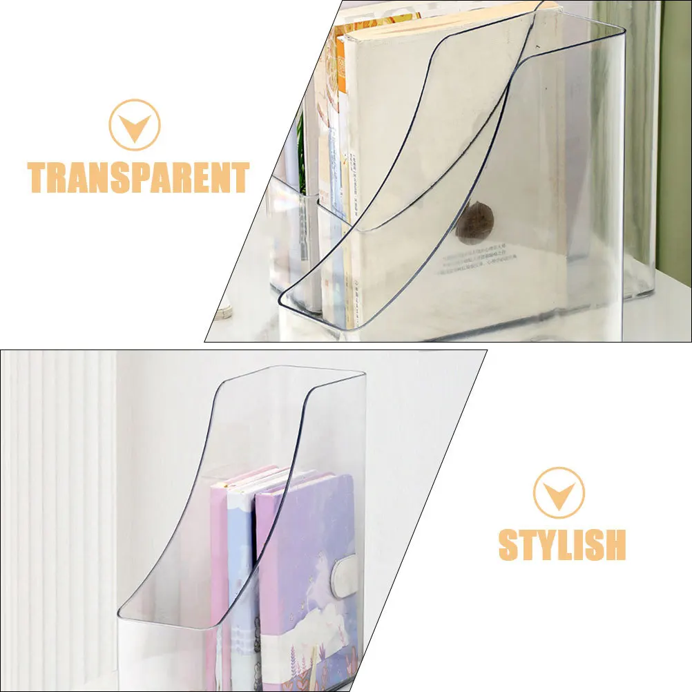 حامل ملفات مجلة من الأكريليك الشفاف منظم عمودي A4 لتخزين المستندات وتوفير مساحة أنيقة للمكتب والمنزل واللوازم المدرسية #5