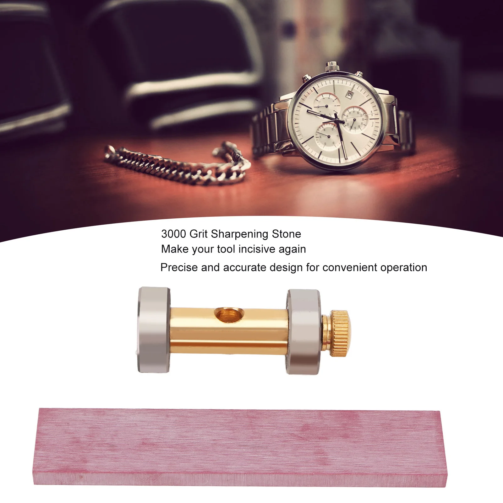 3000 Grit Sharpening Stone Watch Screwdriver Sharpening Stone 3000 Grit Copper Wristwatch Screwdriver Sharpener Repair Tool