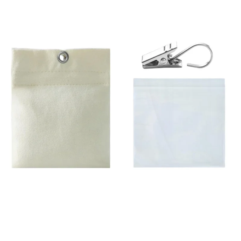 Heavy Duty Curtain Weight Bag With Fixation Clips Windproof Stabilizer For Outdoor Patio Gazebo Drapes Bottom Fixing Items