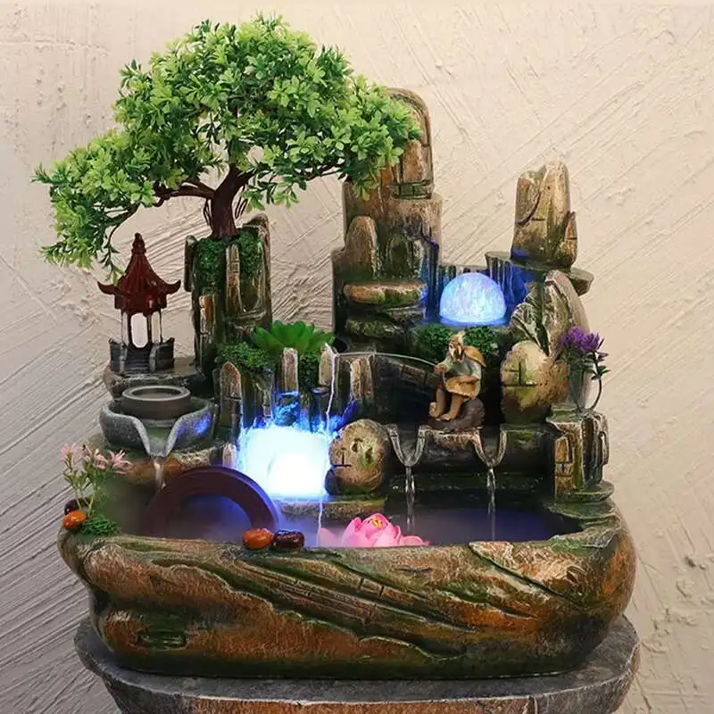 Rocky Mountain, Flowing Water, Fountain, Decoration, Beauty Salon, Hairdressing Shop, Barber Opening, Gift, Water Pump,