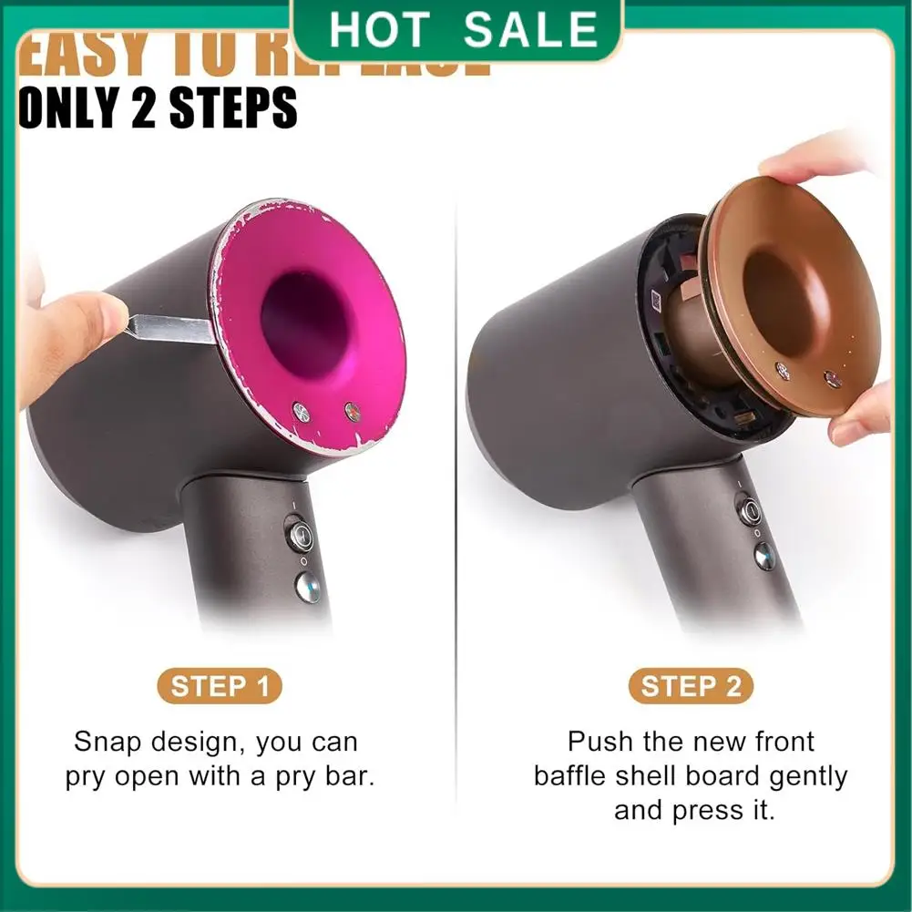 Consegna in 24 ore Copertura anteriore di ricambio Deflettore anteriore Shell Board per Dyson Supersonic HD01 HD02 HD03 HD07 HD08 Asciugacapelli Attac