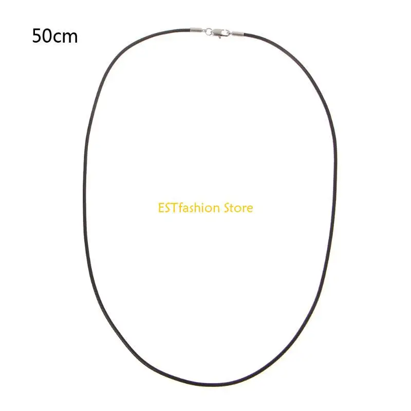 Y5GC Waxed Cord Braided Leather Necklace Rope Strong Soft and Comfortable 45/50cm
