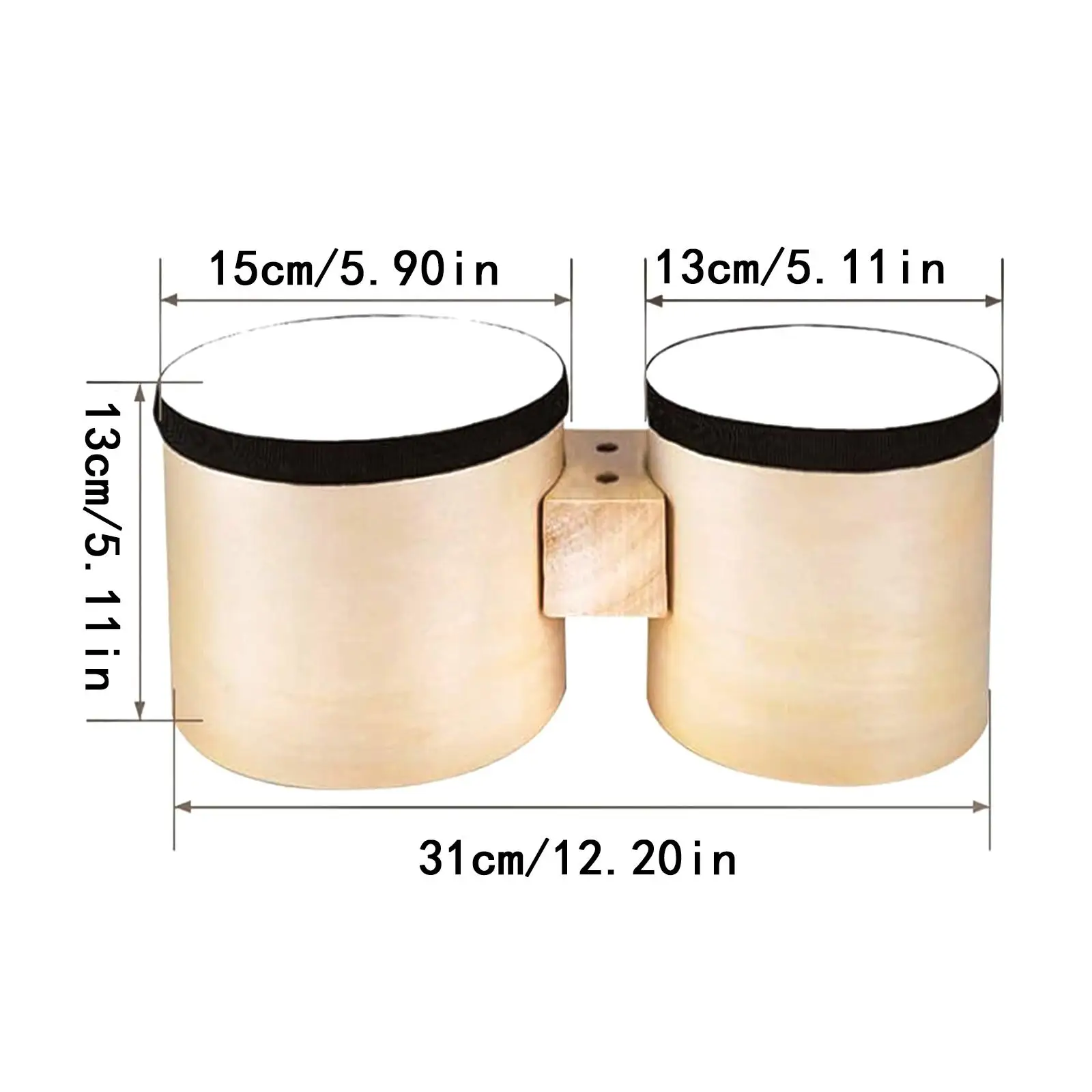 Mini Bongo Drum Wooden Hand Drum for Dance Classes Early Education Beginners