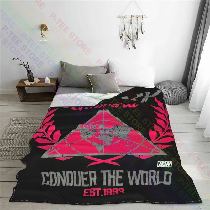 Aew-All Elite Wrestling Sammy Guevara Conquer The World Blanket Fluffy On Couch Bedding Travel